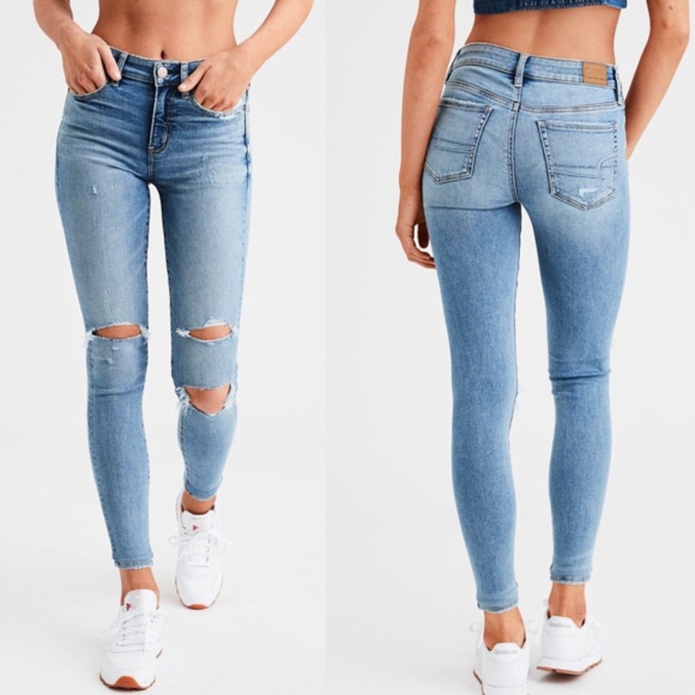 AE High Rise Distressed Jegging